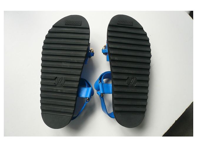 Sandália LOUIS VUITTON Paseo Flat Comfort ou Walk Comfort LV Azul claro - vista 6