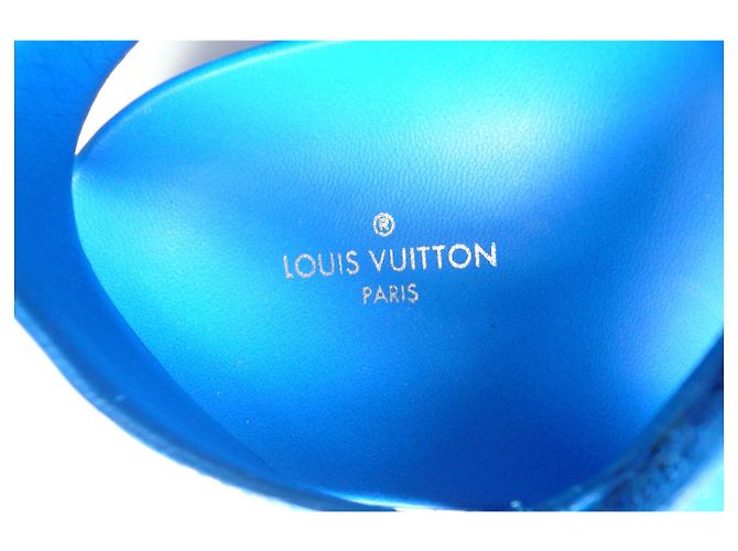 Sandália LOUIS VUITTON Paseo Flat Comfort ou Walk Comfort LV Azul claro - vista 7