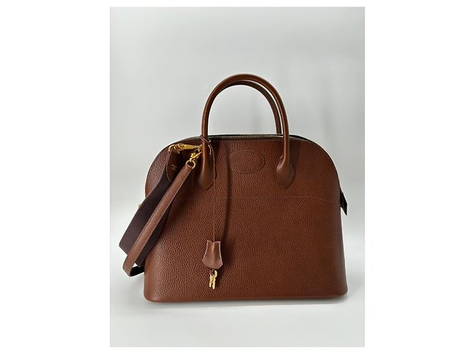 Borsa a mano Hermès Bolide in pelle marrone Marrone chiaro - vista 2