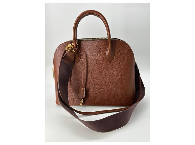 Borsa a mano Hermès Bolide in pelle marrone Marrone chiaro - vista 3