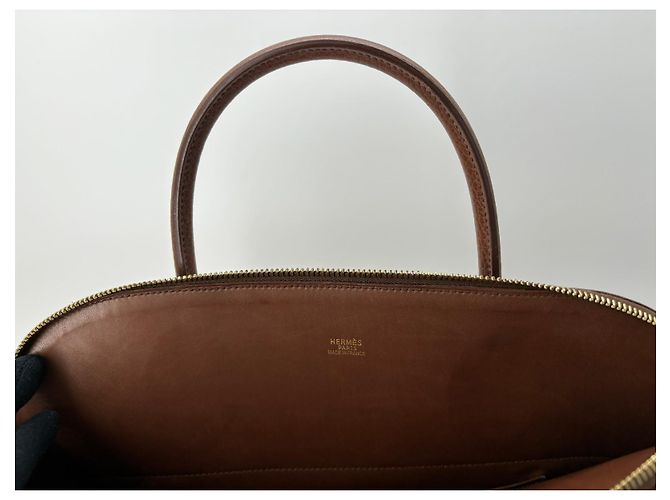 Borsa a mano Hermès Bolide in pelle marrone Marrone chiaro - vista 7