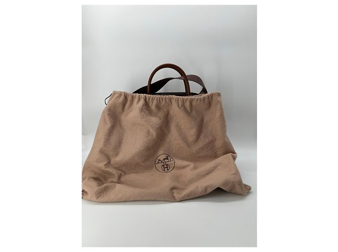Borsa a mano Hermès Bolide in pelle marrone Marrone chiaro - vista 8