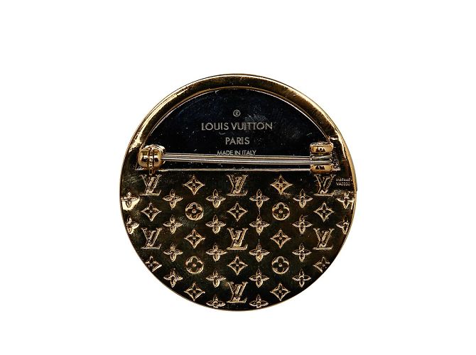Louis Vuitton Spilla rotonda con logo M69645 D'oro - vista 2
