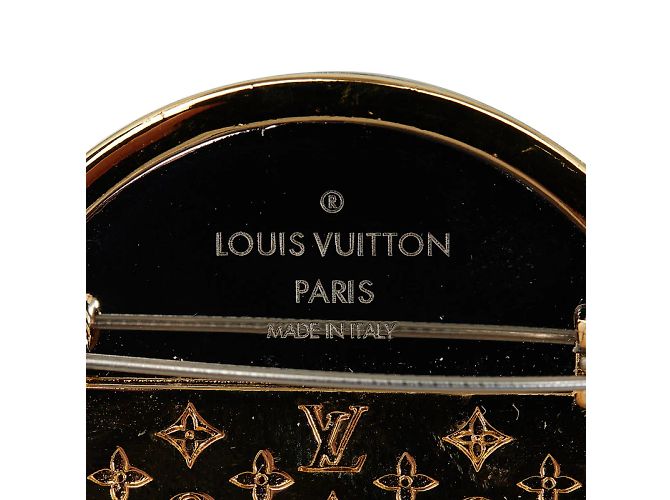 Louis Vuitton Spilla rotonda con logo M69645 D'oro - vista 3