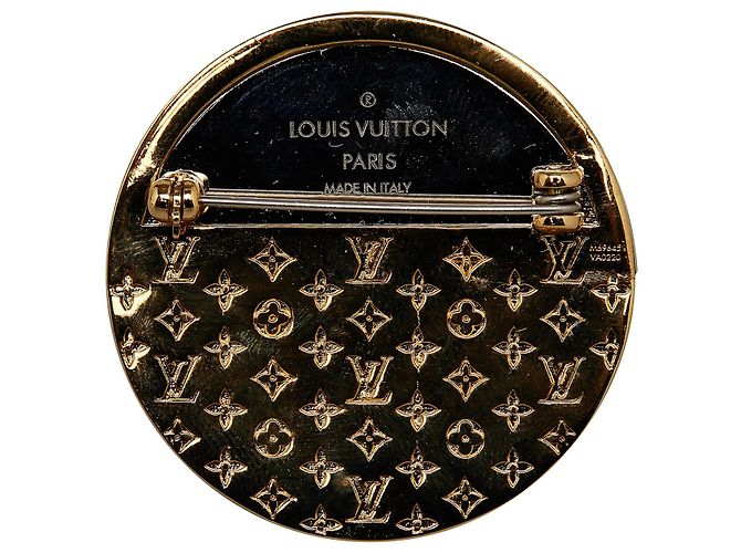 Spilla rotonda Louis Vuitton in oro LV D'oro - vista 2