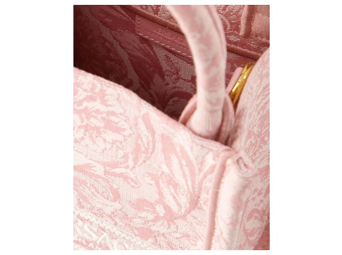 Mini sacola Athena - Versace - Algodão - Rosa - vista 4