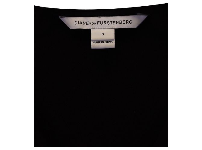 Diane Von Furstenberg Megan Kleid aus schwarzem Polyester - Ansicht 3