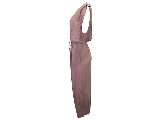 Acne Studios Maxikleid mit Taillenschnürung aus rosafarbenem Polyester Pink - Ansicht 3