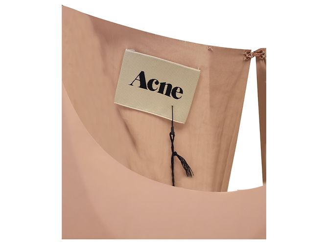 Acne Studios Maxikleid mit Taillenschnürung aus rosafarbenem Polyester Pink - Ansicht 4