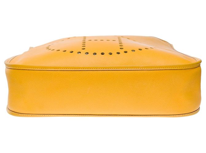 Hermès Sac HERMES Evelyne en Cuir Jaune - 101589 - vue 10