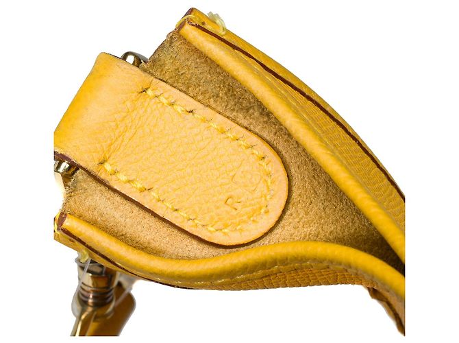 Hermès Sac HERMES Evelyne en Cuir Jaune - 101589 - vue 7