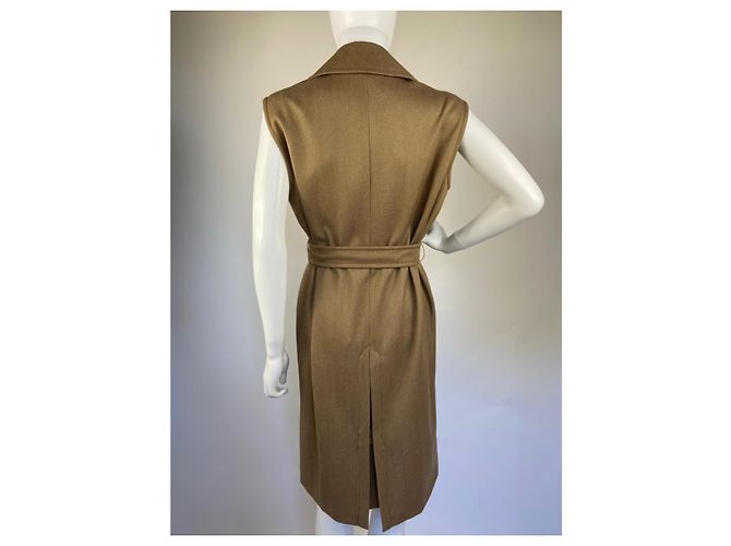 Chaleco largo de lana beige Max Mara - vista 2