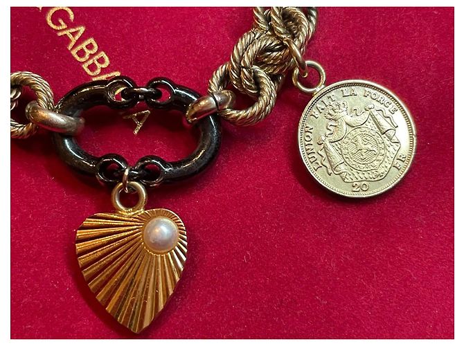 Pulsera Dolce & Gabbana "Token Money" Dorado - vista 9