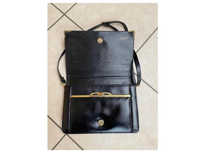 Christian Dior Handtasche aus schwarzem Leder - Ansicht 2