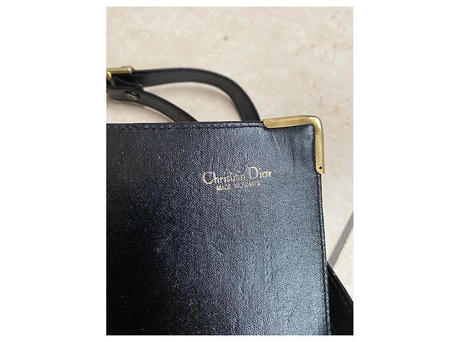 Christian Dior Handtasche aus schwarzem Leder - Ansicht 4