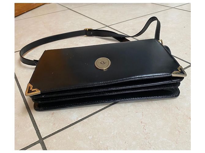 Christian Dior Handtasche aus schwarzem Leder - Ansicht 7