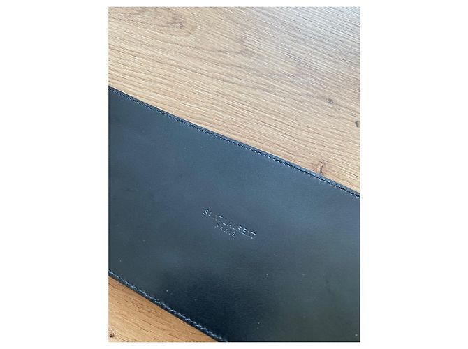 Saint Laurent Gürtel aus schwarzem Leder 80cm - Ansicht 6