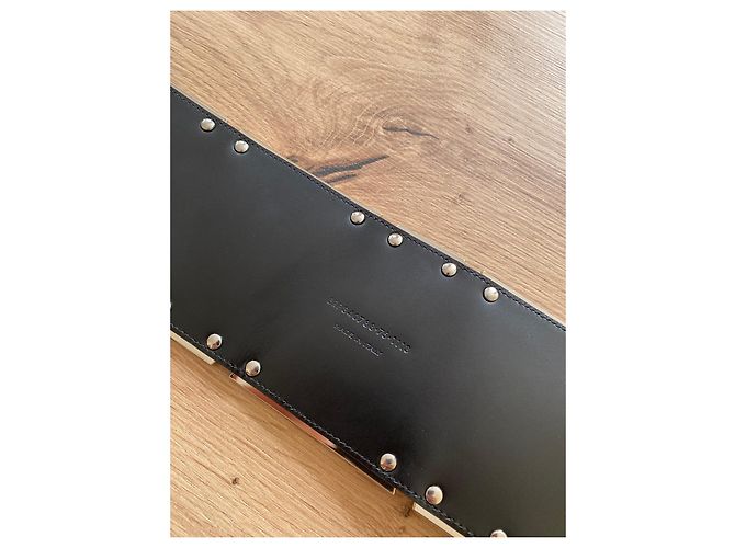 Saint Laurent Gürtel aus schwarzem Leder 80cm - Ansicht 7
