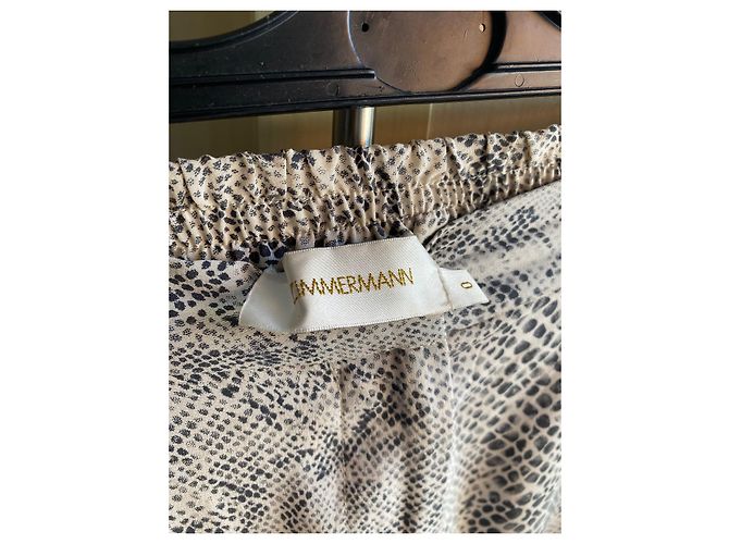 Calça Zimmermann de seda bege - vista 3