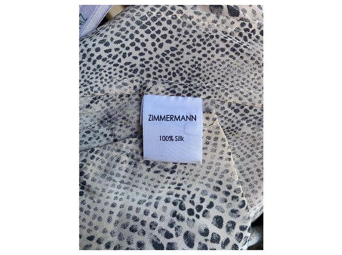 Calça Zimmermann de seda bege - vista 5