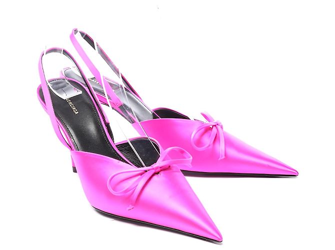 Sandali Balenciaga in seta rosa - vista 2