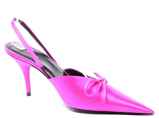 Sandali Balenciaga in seta rosa - vista 5