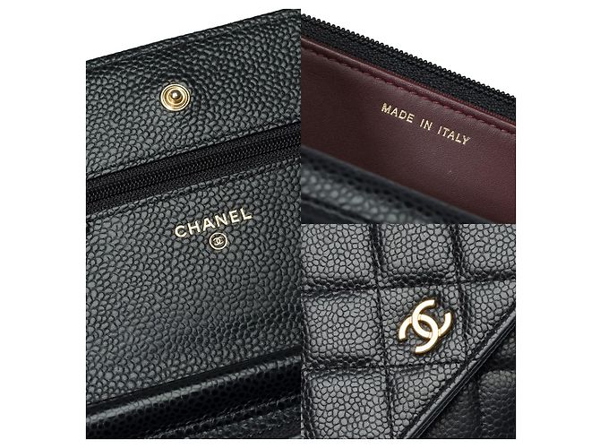 Sac CHANEL Wallet on Chain en Cuir Noir - 101574 - vue 7