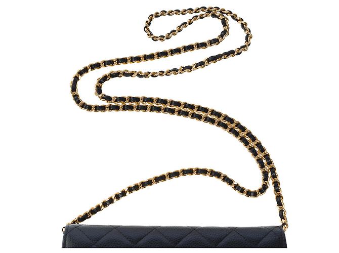 Sac CHANEL Wallet on Chain en Cuir Noir - 101574 - vue 9