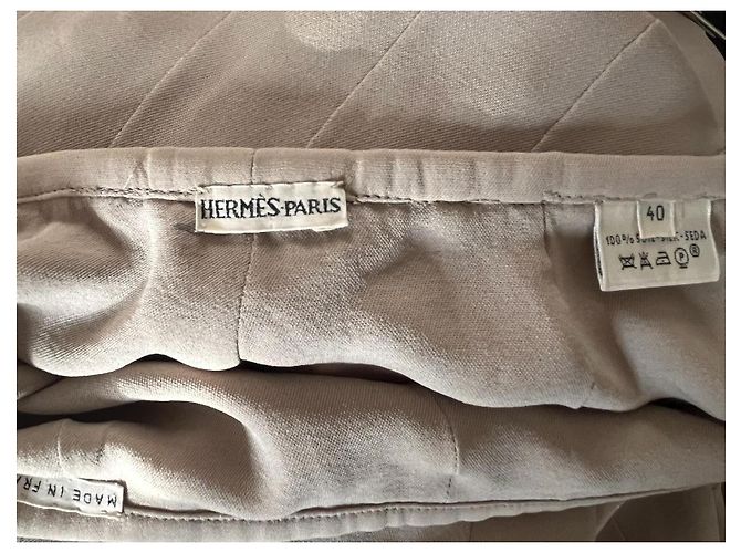 Pantalones de seda Hermès Crudo - vista 6