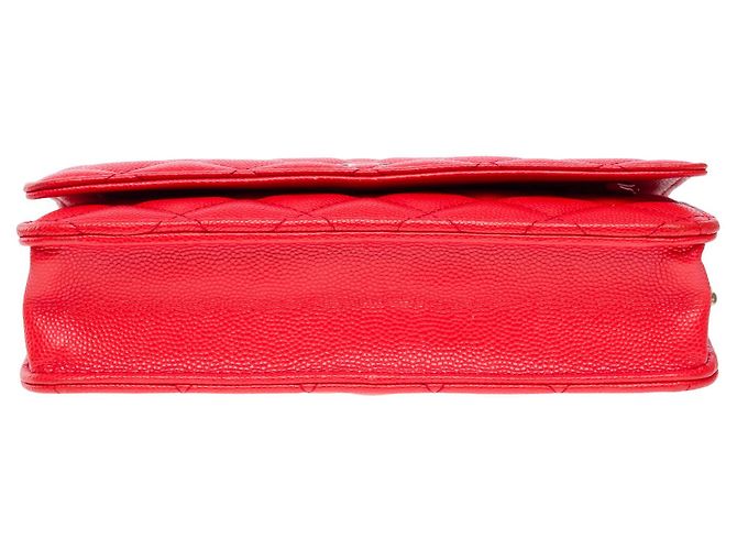 CHANEL Wallet on Chain Bag in Red Leather - 101577 - view 11