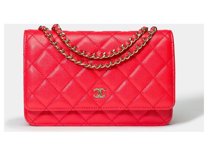CHANEL Wallet on Chain Bag in Red Leather - 101577 - view 2
