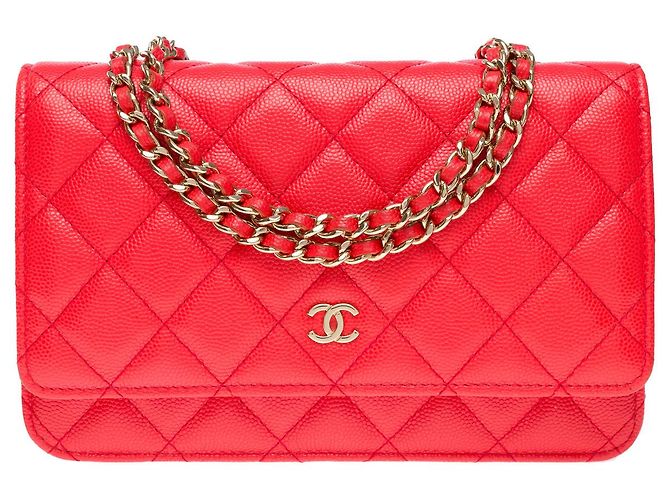 CHANEL Wallet on Chain Bag in Red Leather - 101577 - view 3