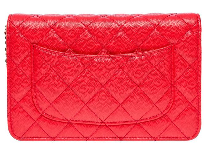 CHANEL Wallet on Chain Bag in Red Leather - 101577 - view 4
