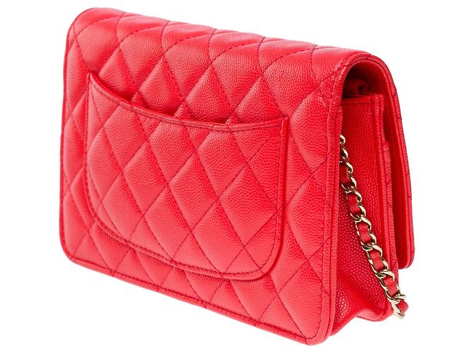 CHANEL Wallet on Chain Bag in Red Leather - 101577 - view 6