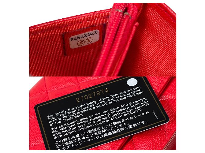 CHANEL Wallet on Chain Bag in Red Leather - 101577 - view 8