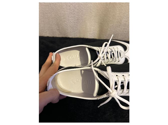 Chanel Design del canale da tennis di Karl Lagarfeld Nero Bianco - vista 6