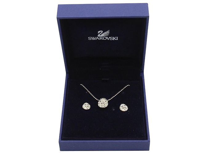 Orecchini e collana Swarovski Born Set in metallo argentato Argento Metallico - vista 2