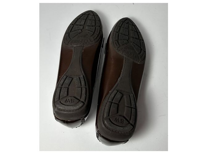 Mocassini con nappe Stuart Weitzman in pelle verniciata bronzo Marrone - vista 5