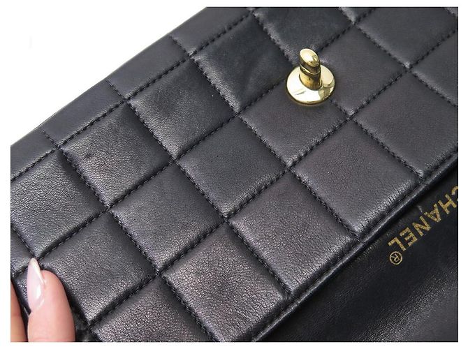 BORSA A MANO CHANEL EAST WEST CHOCOLATE BAR IN PELLE TRAPUNTATA NERA Nero - vista 13