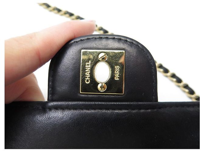 BORSA A MANO CHANEL EAST WEST CHOCOLATE BAR IN PELLE TRAPUNTATA NERA Nero - vista 8