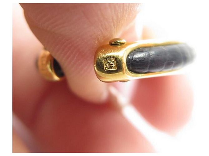 Hermès BRACCIALE + ANELLO SCIARPA HERMES KYOTO T RING19 48 ANELLO IN METALLO E PELLE D'oro - vista 10