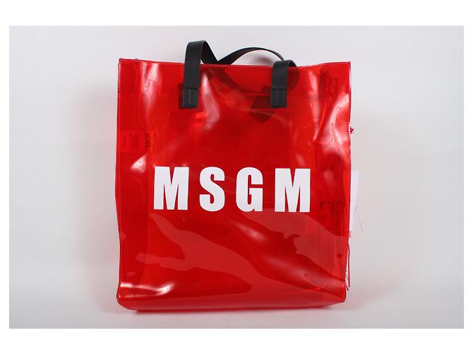 MSGM Handtasche rot aus Kunststoff - Ansicht 10