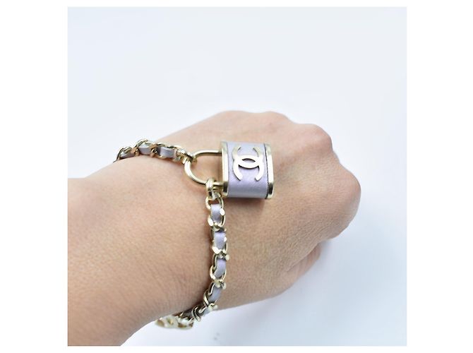 Bracciale Chanel Lavanda Metallo Argento Silver hardware - vista 6