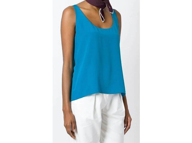 Emanuel Ungaro Top de seda turquesa Ungaro - vista 2