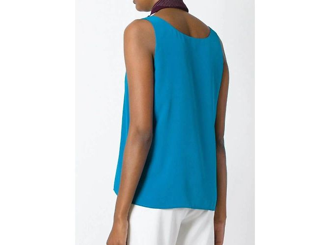 Emanuel Ungaro Top de seda turquesa Ungaro - vista 3