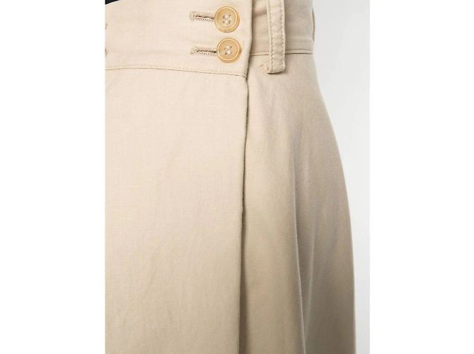 Yohji Yamamoto Beiger Baumwollrock - Ansicht 4