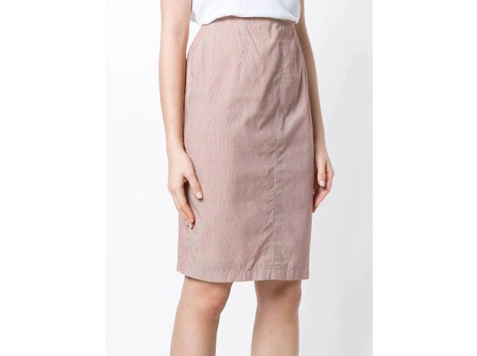 Falda de rayas Jean Paul Gaultier Beige - vista 2