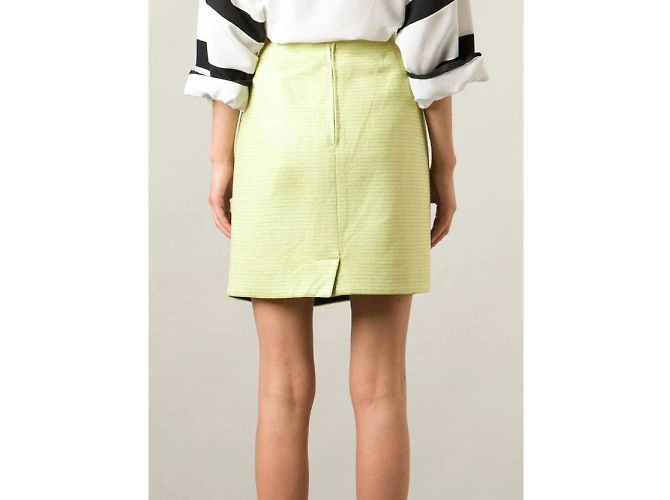 Gianfranco Ferré Lime Cotton Skirt Golden - view 3