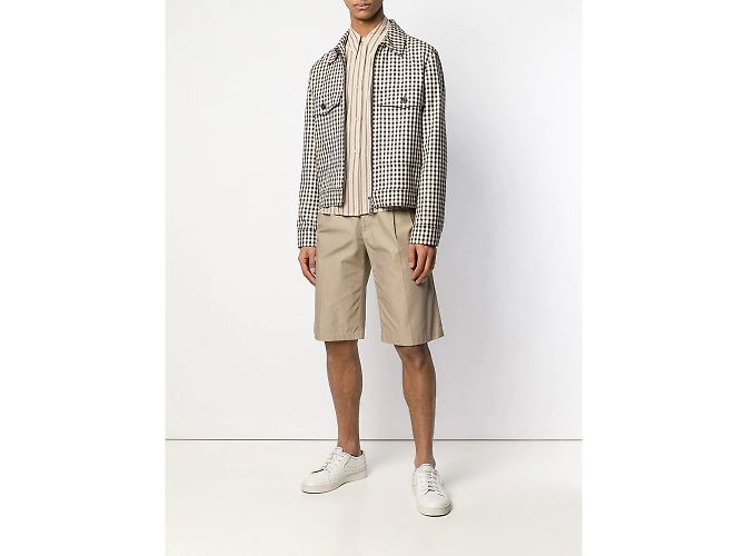 Camicia Romeo Gigli in cotone a righe beige - vista 5