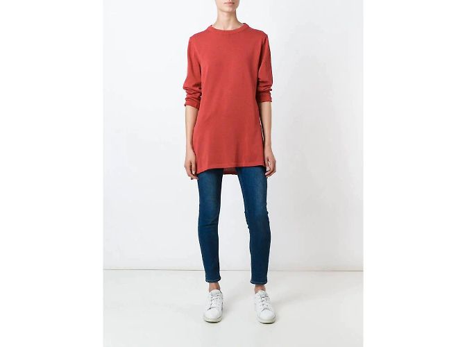 Pull en laine rouge Romeo Gigli - vue 2